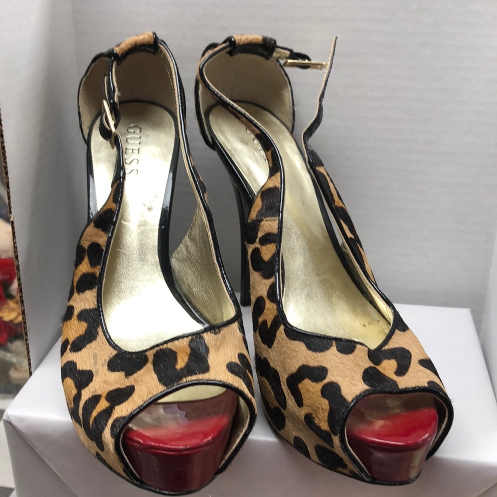guess leopard heels